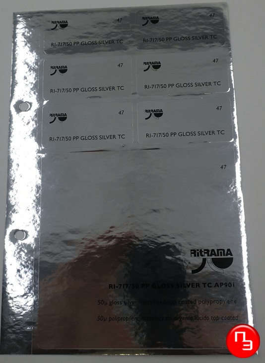 Этикетки - Ritrama PP-gloss silver