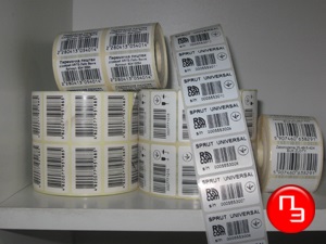 Синтетические белые этикетки для маркировки гмо продукции 5000 этикеток в рулоне