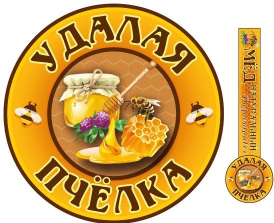 Цветные этикетки на мед заказать печать. Примеры дизайнов этикеток под мед. Доставка по России.