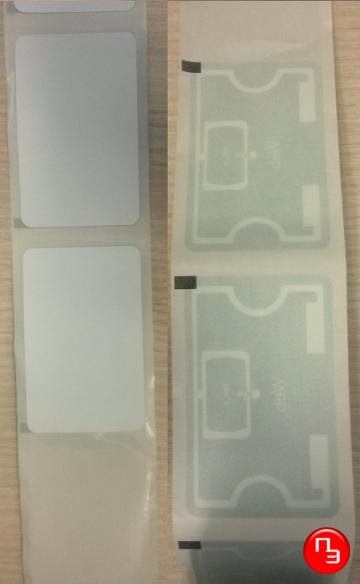 Противокражные этикетки радиочастотные для принтера размером 34х54 белые