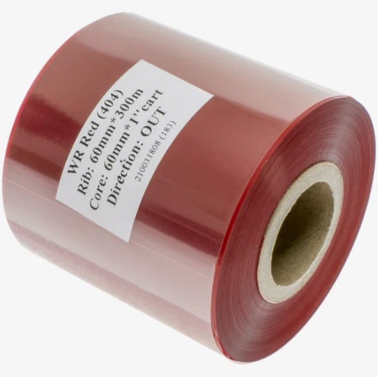 Риббоны 60*300 красный, термотрансферные красящая лента к принтеру 